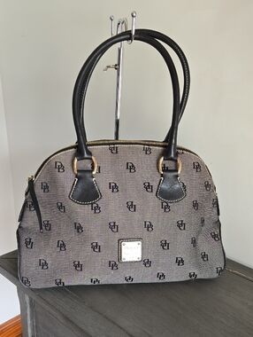 Dooney & Bourke Monogram Dome Satchel Black